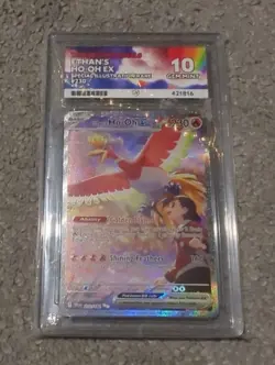 Pokemon TCG Ethan's Ho-Oh EX Sir Destined Rivals Card 230/182 Graded Ace 10 - Image 1