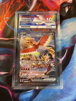 Pokemon TCG Ethan's Ho-Oh EX Sir Destined Rivals Card 230/182 Graded Ace 10 - Image 1