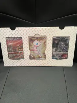 Pokemon TCG 151 UPC Promo Card Set Sealed Mew 053, Sealed Mewtwo 052 & Metal Mew - Image 1