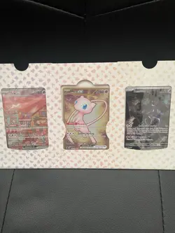 Pokemon TCG 151 UPC Promo Card Set Sealed Mew 053, Sealed Mewtwo 052 & Metal Mew - Image 2