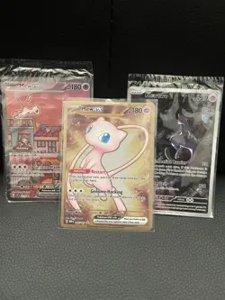 Pokemon TCG 151 UPC Promo Card Set Sealed Mew 053, Sealed Mewtwo 052 & Metal Mew - Image 4