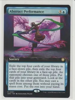 Abstract Performance - Extended Art Rare MtG Card SOC 67 - Image 1