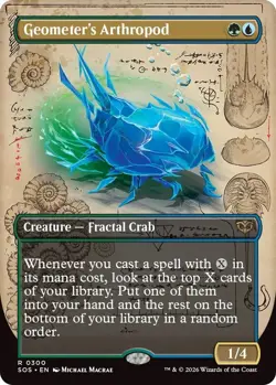x1 Geometer's Arthropod - Foil - Borderless R MTG Secrets of Strixhaven M/NM, En - Image 1