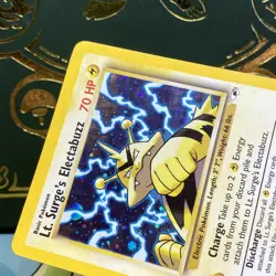 Pokemon 2001 Lt. Surge's Electabuzz 6/132 Gym Heroes Holo LP - Image 3