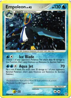 Pokemon TCG Empoleon 4/130 Diamond & Pearl Holo Holo Rare DMG - Image 1