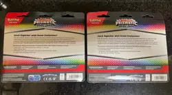 Pokemon Prismatic Evolutions Tech Sticker Collection Lot of 2 Sealed Shipped New - Image 4