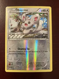 Minccino 86/124 Fates Collide Reverse Holo 2016 Pokemon TCG Card - Image 1