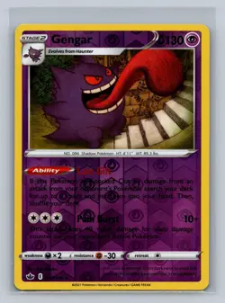 Gengar 057/198 Holo Rare Chilling Reign Reverse Holo NM/M 2021 - Image 1