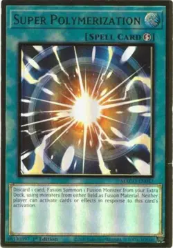 Yugioh! LP Super Polymerization - MAGO-EN047 - Premium Gold Rare - 1st Edition L - Image 1