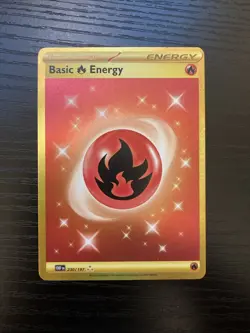 Basic Fire Energy 230/197 Obsidian Flames Holo Hyper Rare Pokemon English OBF NM - Image 1