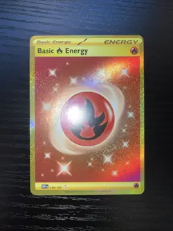 Basic Fire Energy 230/197 Obsidian Flames Holo Hyper Rare Pokemon English OBF NM - Image 2