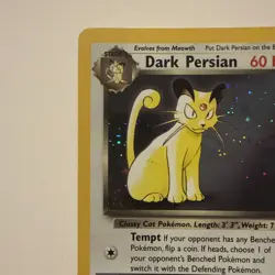 Dark Persian Pokemon Card WOTC Black Star Promo #17 Holo 2000 LP W/Swirl - Image 2