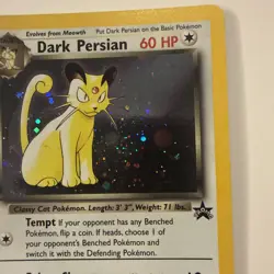 Dark Persian Pokemon Card WOTC Black Star Promo #17 Holo 2000 LP W/Swirl - Image 3