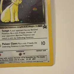 Dark Persian Pokemon Card WOTC Black Star Promo #17 Holo 2000 LP W/Swirl - Image 4