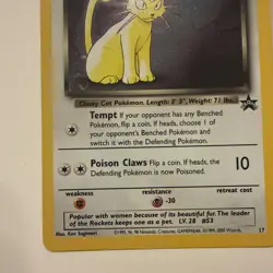 Dark Persian Pokemon Card WOTC Black Star Promo #17 Holo 2000 LP W/Swirl - Image 5