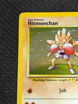 Pokemon TCG Hitmonchan Base Set Holo Unlimited Rare Card 7/102 LP-NM Condition - Image 3