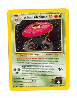 Erika's Vileplume 5/132 Holo Rare Gym Heroes Pokemon NM - Image 1