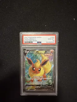 POKEMON 2021 Evolving Skies Full Art FLAREON V #169 PSA 10 Gem Mint RARE - Image 1