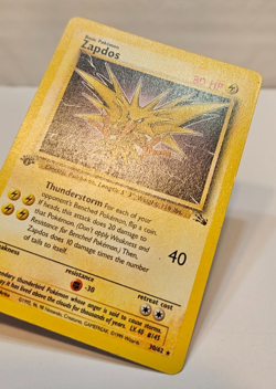 Zapdos 30/62 Rare 1st Edition Fossil Pokemon 1480 - Image 3