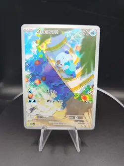 Pokemon TCG Oshawott Illustration Rare from White Flare 105/086 NM Fresh Pull - Image 1