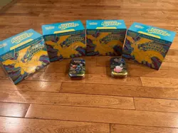 lot of 4 pokemon ETB mega evolution ascended heroes boxes +2 tins sealed! - Image 1
