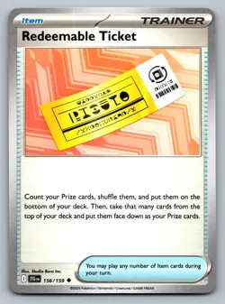 Pokemon TCG SV09: Journey Together Redeemable Ticket 156/159 - Image 1