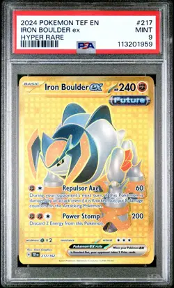 2024 Pokemon Iron Boulder ex - Temporal Forces - 217/162 - PSA 9 MINT - Image 2