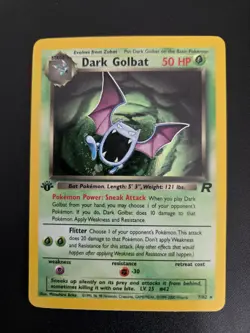 Pokemon TCG Dark Golbat 24/82 Team Rocket Regular 1st Edition + SWIRL 🌀 - Image 4