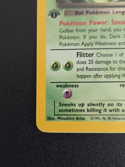 Pokemon TCG Dark Golbat 24/82 Team Rocket Regular 1st Edition + SWIRL 🌀 - Image 5