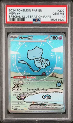 Pokemon Paldean Fates MEW EX SIR Special Illustration Rare PSA 10 - Image 1