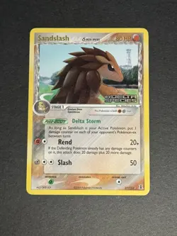 Pokemon TCG Sandslash EX Delta Species 27/113 Reverse Holo Stamped LP - Image 1