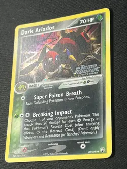 2004 Pokemon Dark Ariados 30/109 Reverse Holo Foil Team Rocket Returns Stamped - Image 2