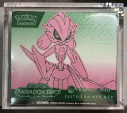 Pokemon Center Exclusive Paradox Rift ETB Sealed Elite Trainer Box Acrylic Case - Image 1
