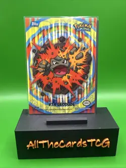 2000 Topps Pokemon Series 2 Geodude #74 Sticker 7 of 10 Puzzle Piece Blue Logo - Image 1