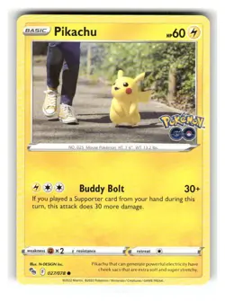 Pikachu 027/078 Common Pokemon GO Pokemon Lightly Played - Image 1