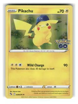 Pikachu 028/078 Holo Rare Pokemon GO Pokemon Holo Near Mint - Image 1