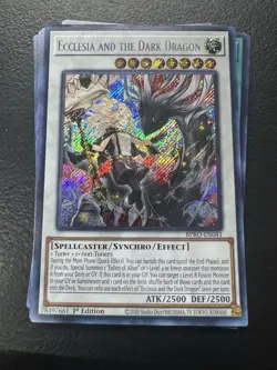 Ecclesia and the Dark Dragon - Secret Rare - 1st Edition - NM - Yugioh! - Image 1