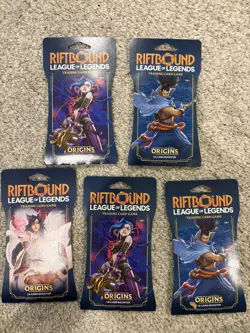 Riftbound League Of Legends Origins Sleeved Booster Pack Sealed - LOT OF 5 - Image 1