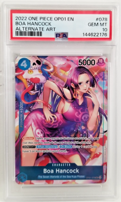 PSA 10 2022 One Piece BOA HANCOCK OP01-078 Romance Dawn Alternate Art #078 EN - Image 1