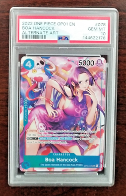 PSA 10 2022 One Piece BOA HANCOCK OP01-078 Romance Dawn Alternate Art #078 EN - Image 3