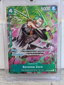 One Piece TCG OP-15/EB04 Roronoa Zoro OP13–037 Treasure Rare - Image 1