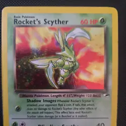 Vintage Rocket's Scyther 13/132 Gym Heroes Holo WOTC Era Pokemon Card - Image 1