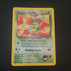 Vintage Rocket's Scyther 13/132 Gym Heroes Holo WOTC Era Pokemon Card - Image 2