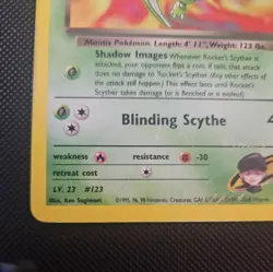 Vintage Rocket's Scyther 13/132 Gym Heroes Holo WOTC Era Pokemon Card - Image 3