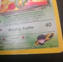 Vintage Rocket's Scyther 13/132 Gym Heroes Holo WOTC Era Pokemon Card - Image 4