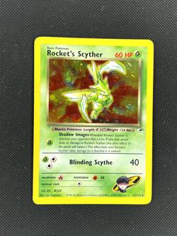 Rocket's Scyther 13/132 Gym Heroes Holo Rare Pokemon Card MP - Image 1