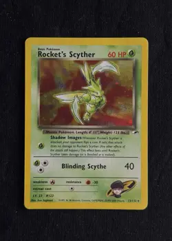 Pokemon TCG Rocket's Scyther Holo Rare Card 13/132 Gym Heroes - Excellent - Image 1