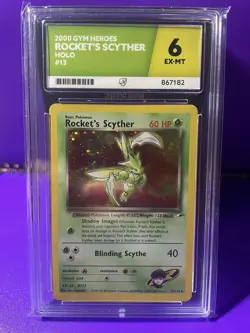 Pokemon TCG Rocket's Scyther Holo Card 13/132 1999 Rare Gym Heroes - Image 1