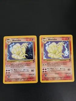 Pokemon TCG Ninetales Base Set 2 Holo Unlimited Rare Card 13/130 x2 - Image 1