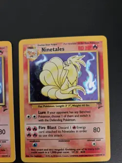 Pokemon TCG Ninetales Base Set 2 Holo Unlimited Rare Card 13/130 x2 - Image 3